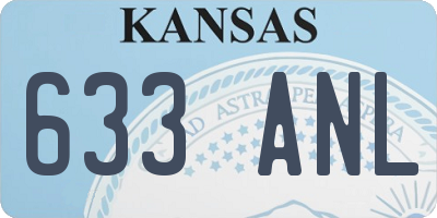 KS license plate 633ANL