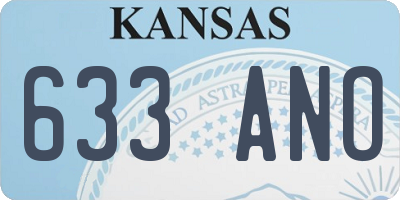KS license plate 633ANO