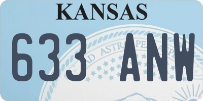 KS license plate 633ANW