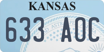 KS license plate 633AOC