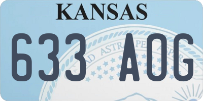 KS license plate 633AOG
