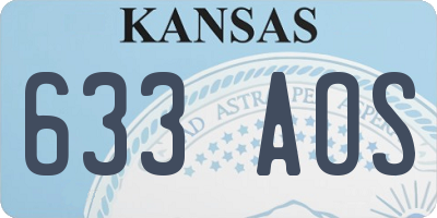 KS license plate 633AOS