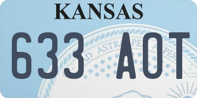 KS license plate 633AOT
