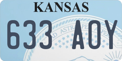 KS license plate 633AOY