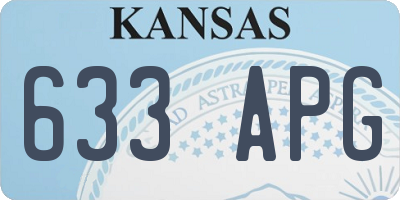 KS license plate 633APG