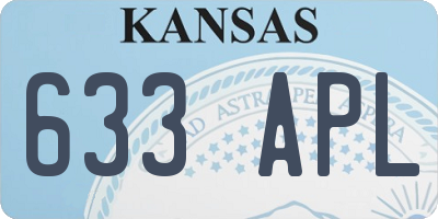 KS license plate 633APL