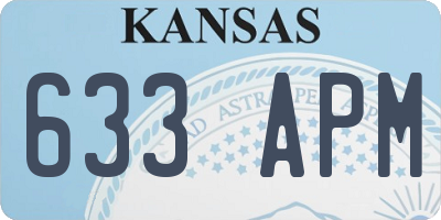 KS license plate 633APM