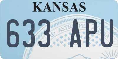KS license plate 633APU
