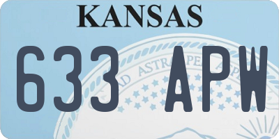 KS license plate 633APW