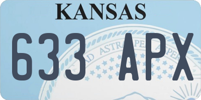 KS license plate 633APX