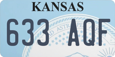 KS license plate 633AQF