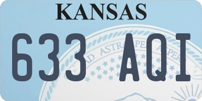 KS license plate 633AQI