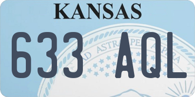 KS license plate 633AQL