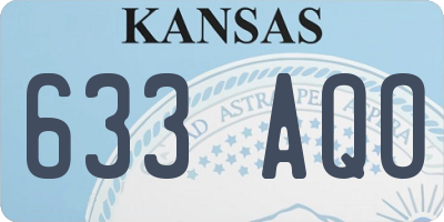 KS license plate 633AQO