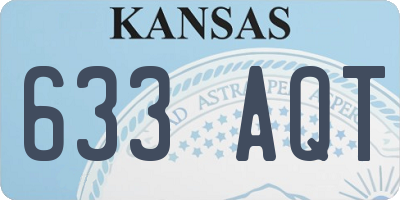 KS license plate 633AQT