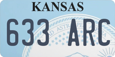 KS license plate 633ARC
