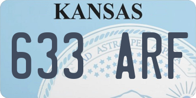 KS license plate 633ARF