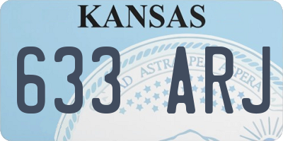 KS license plate 633ARJ
