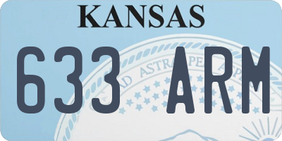 KS license plate 633ARM