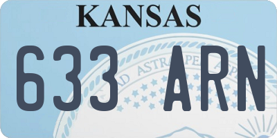 KS license plate 633ARN