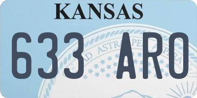 KS license plate 633ARO