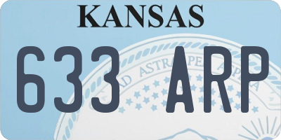 KS license plate 633ARP