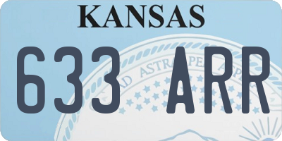 KS license plate 633ARR