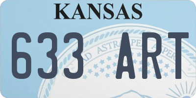 KS license plate 633ART