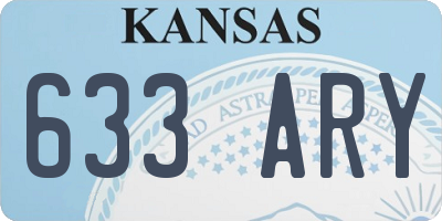 KS license plate 633ARY