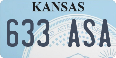 KS license plate 633ASA