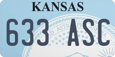 KS license plate 633ASC