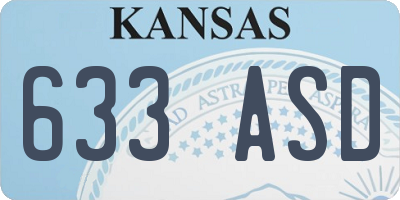 KS license plate 633ASD