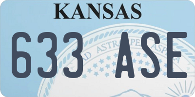 KS license plate 633ASE