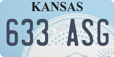 KS license plate 633ASG