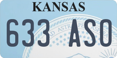 KS license plate 633ASO