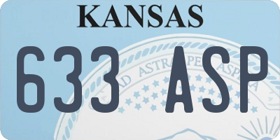 KS license plate 633ASP