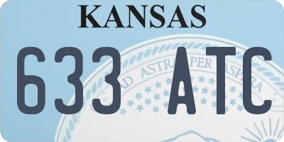 KS license plate 633ATC
