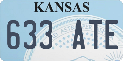 KS license plate 633ATE