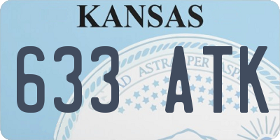 KS license plate 633ATK