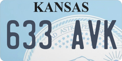 KS license plate 633AVK