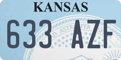 KS license plate 633AZF