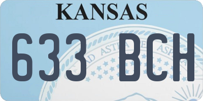 KS license plate 633BCH