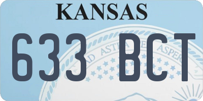 KS license plate 633BCT
