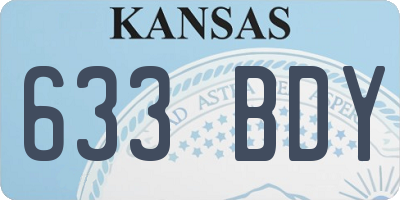 KS license plate 633BDY