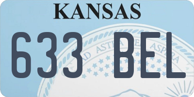 KS license plate 633BEL