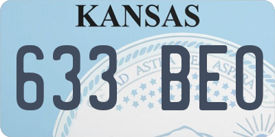 KS license plate 633BEO