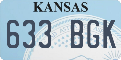 KS license plate 633BGK