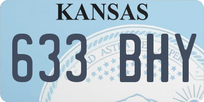 KS license plate 633BHY