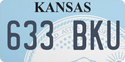 KS license plate 633BKU