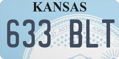 KS license plate 633BLT